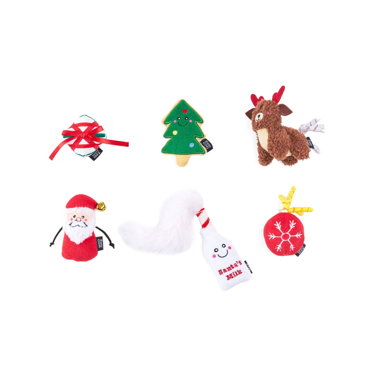 Lot de 6 ZippyClaws Holiday - Classiques de Noël - Jouet pour chat