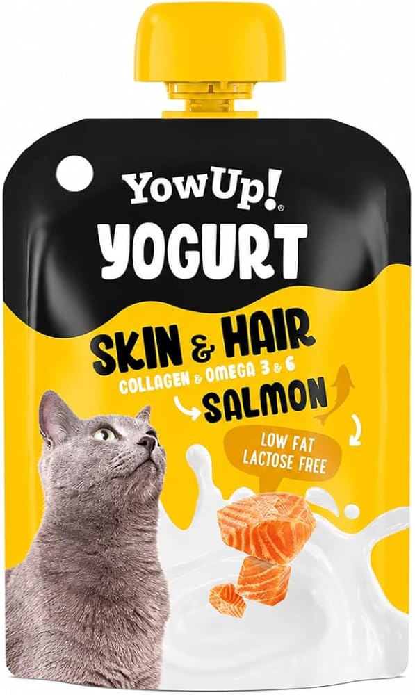 Yaout en gourde pour chat - YowUp Saumon pour peau et poils