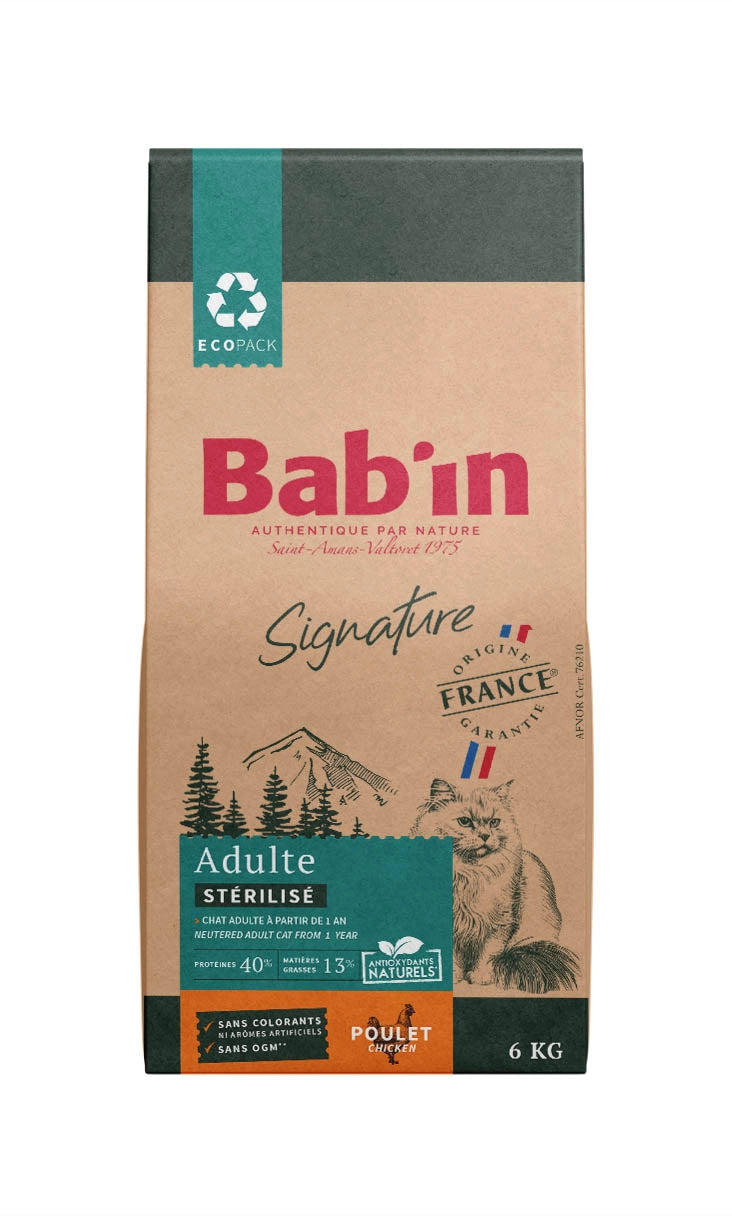 Babin Adulte stérilisé poulet Chat 6kg