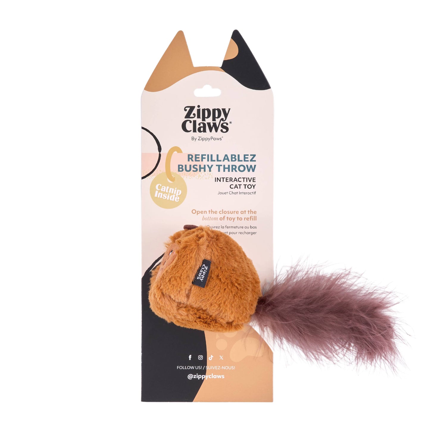 ZippyClaws® Refillablez Lanceur Touffu - Écureuil