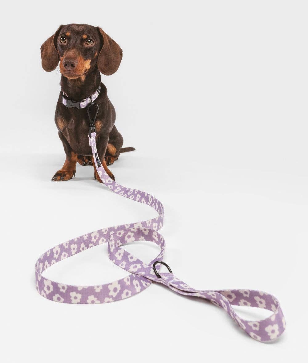 Collier en violet à fleurs