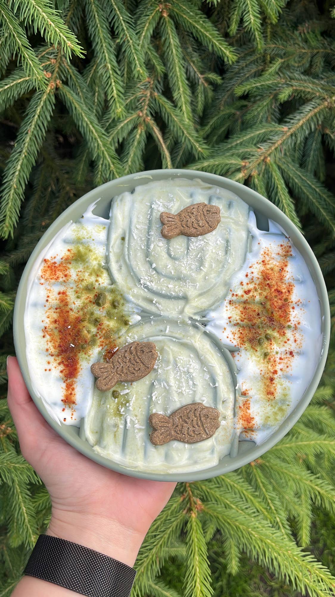 Tapis de léchage arc en ciel