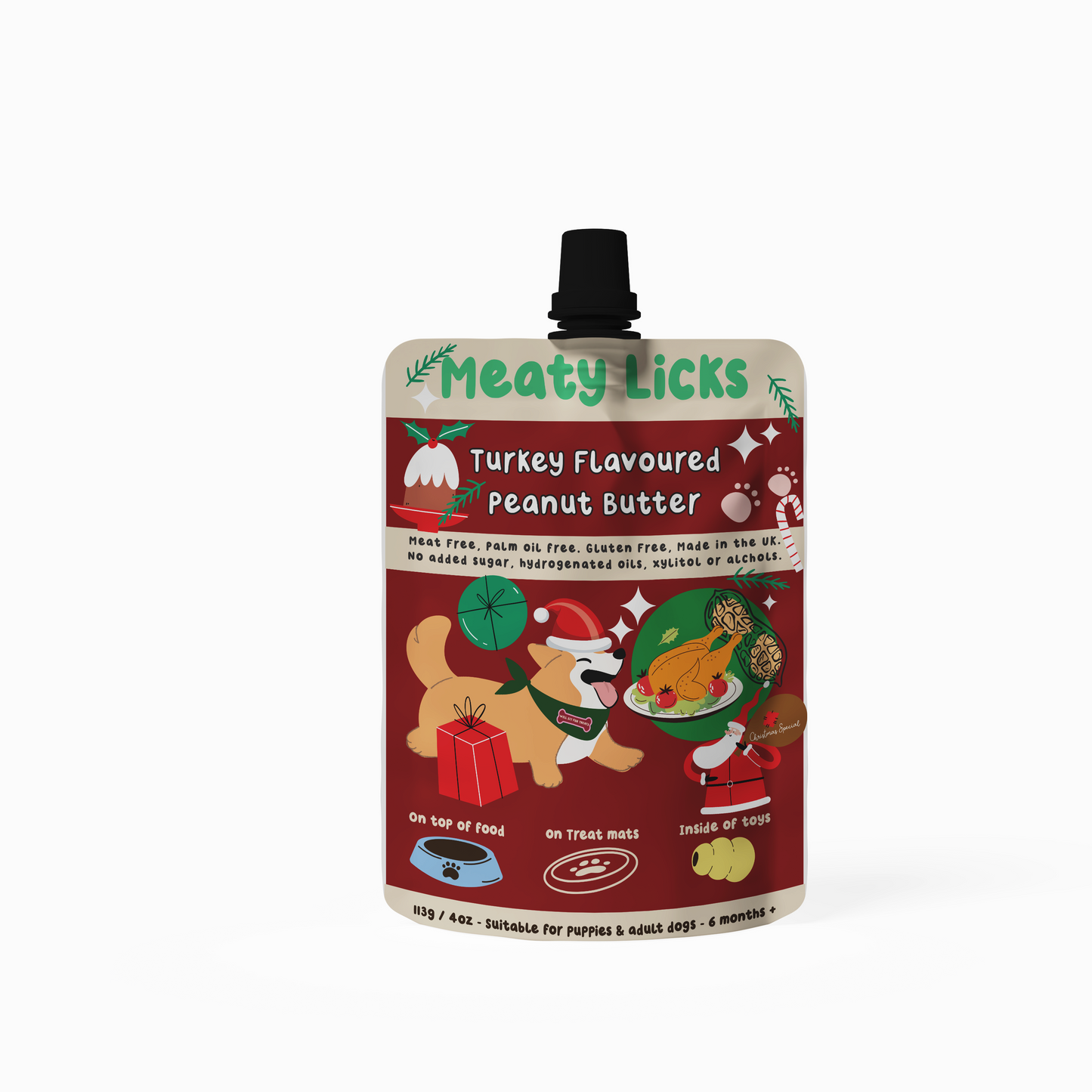 Friandise liquide à lécher - Beurre de cacahuète aromatisé 113g