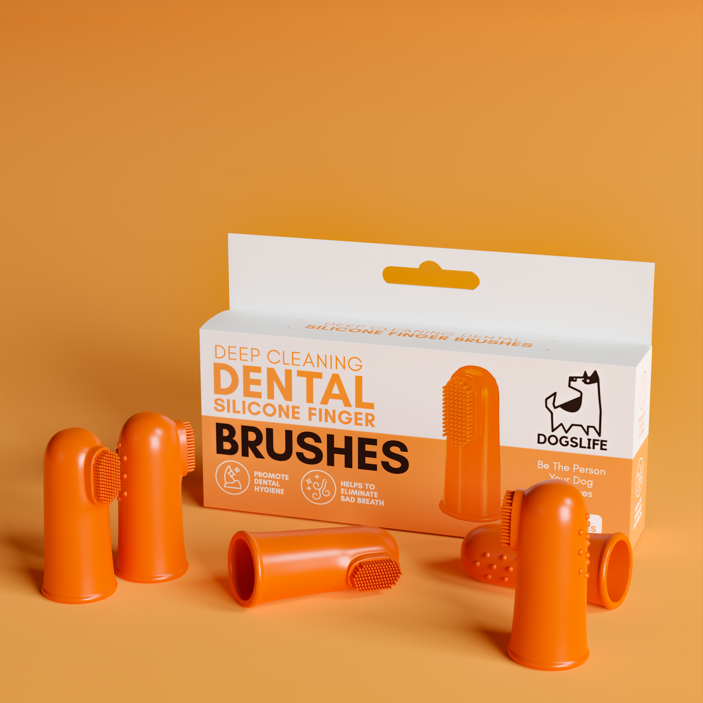 Brosse à dents pour chien à mettre sur le doigt
