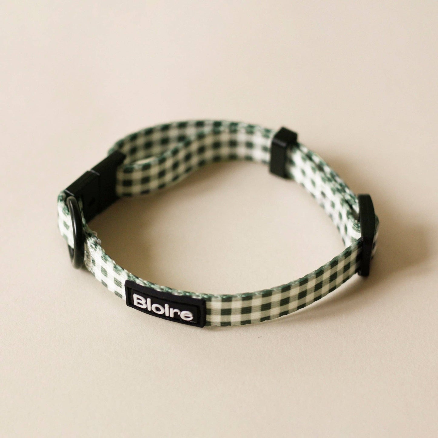 Collier pour chat vichy vert