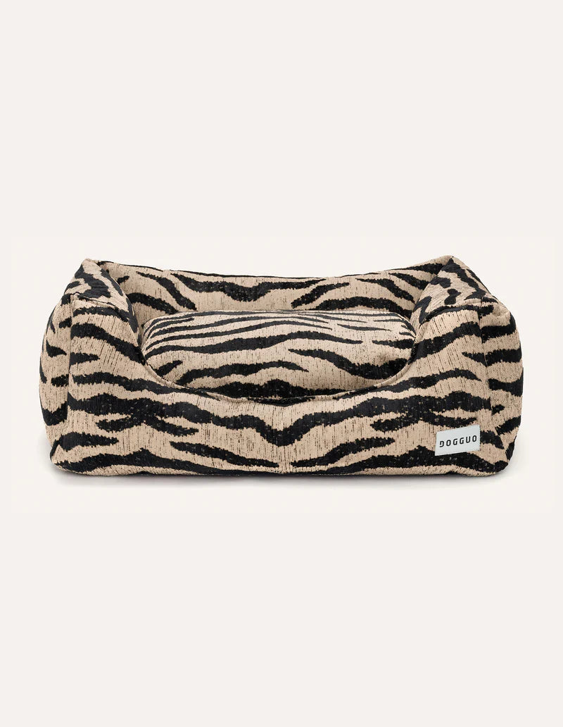Panier à bords zébre pour chien