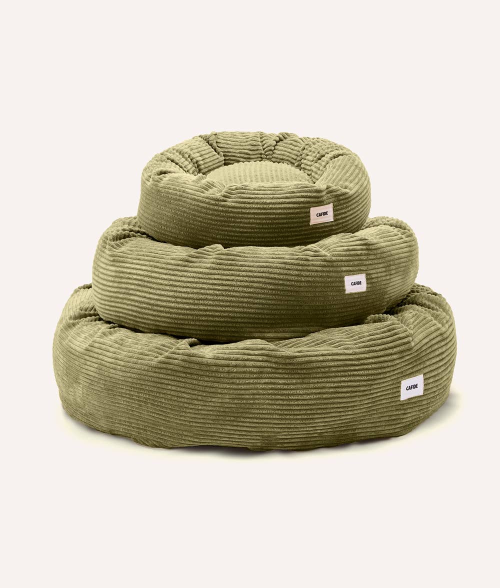 Lit pour chien en velours vert, Nuba