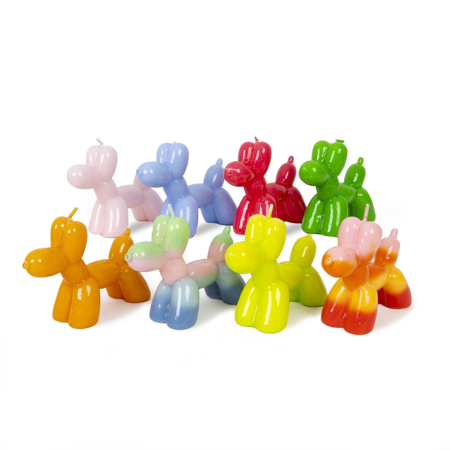 Bougie chien ballon - coucher de soleil