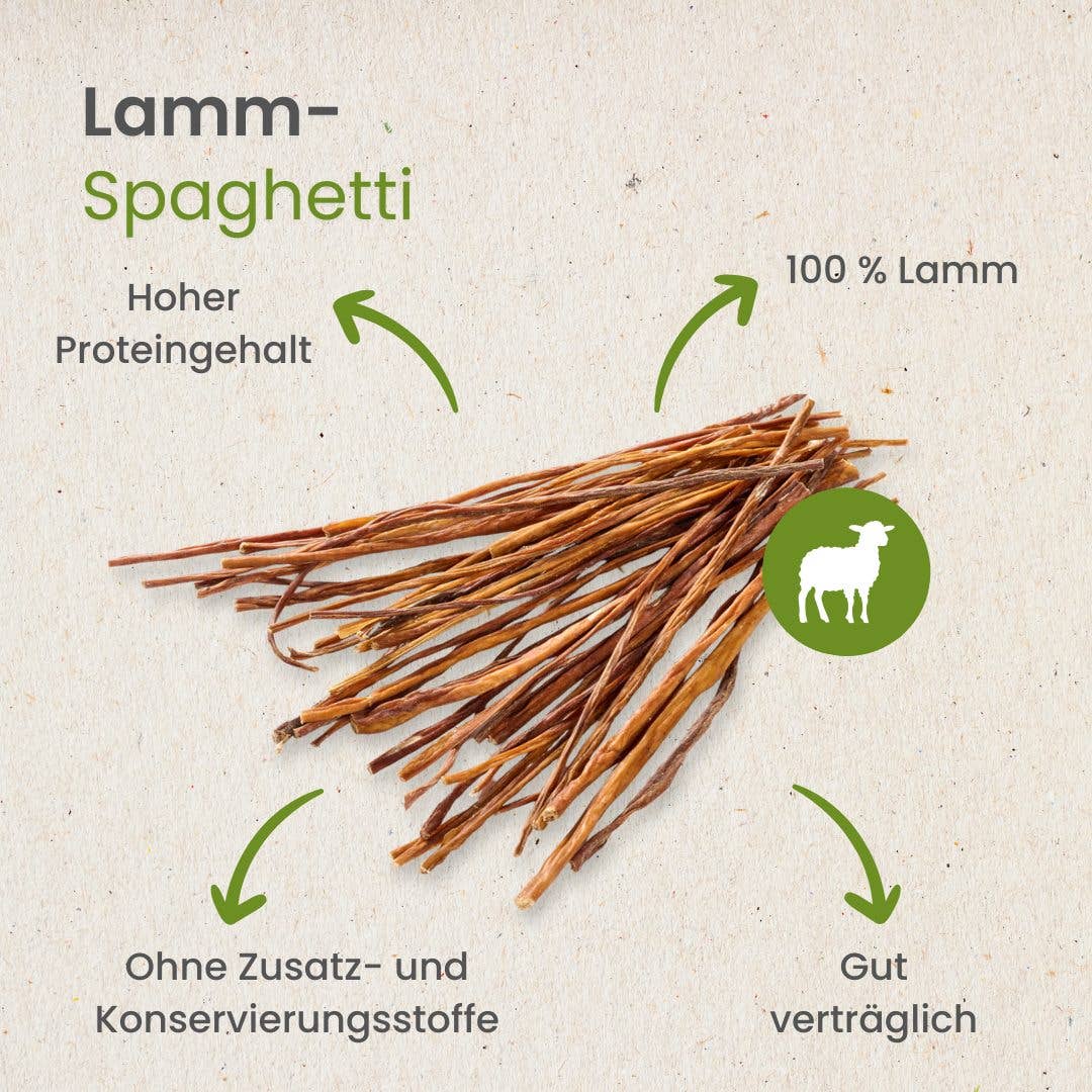 Spaghetti d'agneau naturel pour chiens