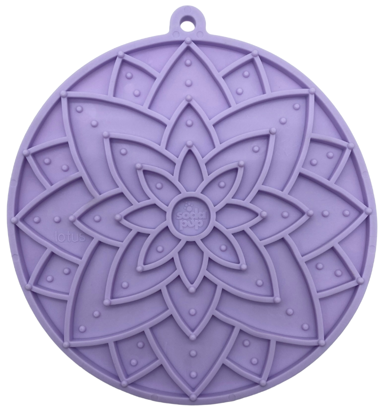 Tapis de léchage lotus avec ventouses