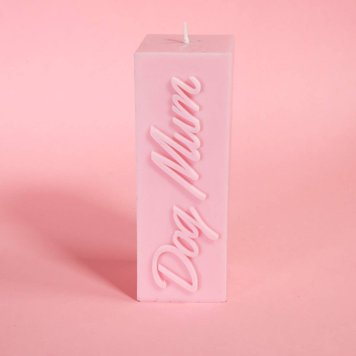Bougie pastel rose « Dog Mum »