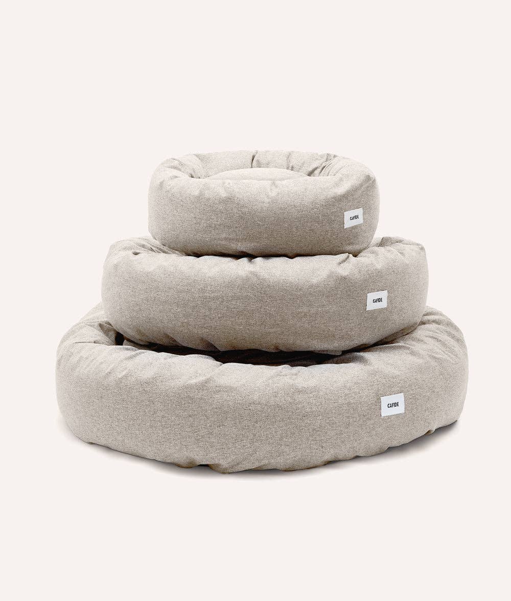 Lit pour chien en chenille beige, Nuba