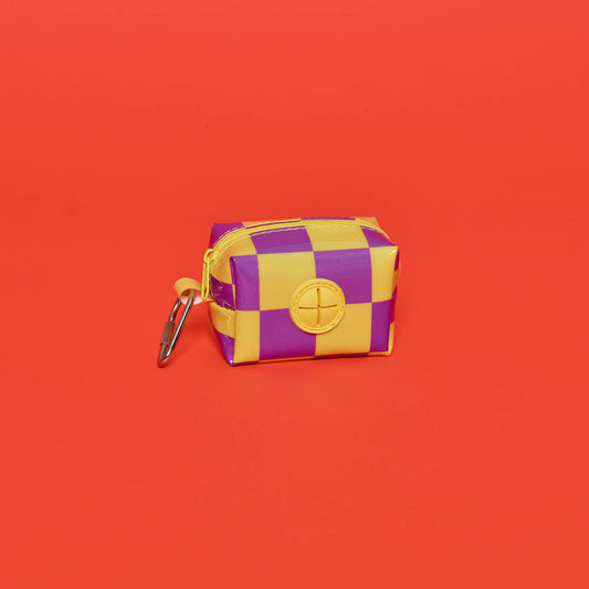Pochette en vinyle à carreaux
