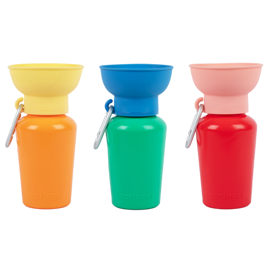 Gourde de voyage rétractable bicolore