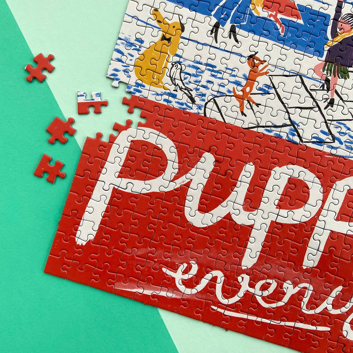 Puzzle « Des chiots pour tous » | Illustration d'Edith Carron