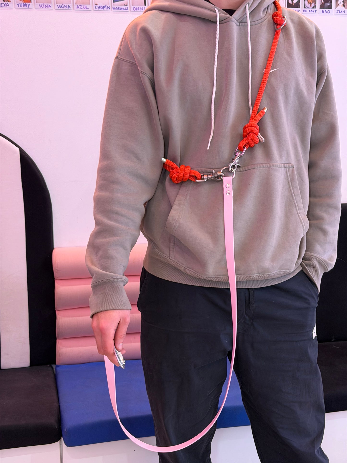 Laisse mains-libres Biothane© + Corde