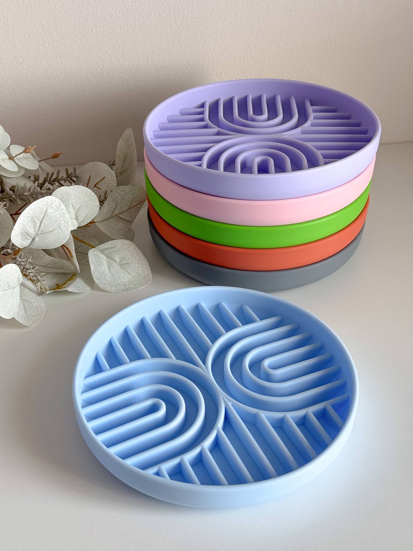 Tapis de léchage arc en ciel