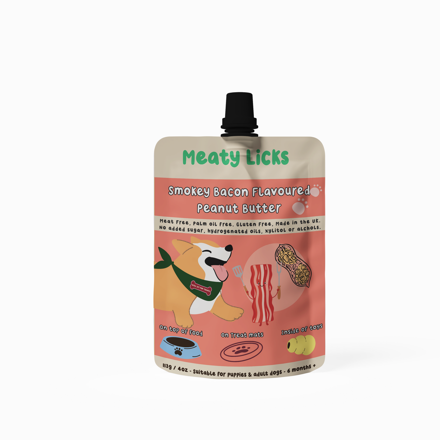 Friandise liquide à lécher - Beurre de cacahuète aromatisé 113g