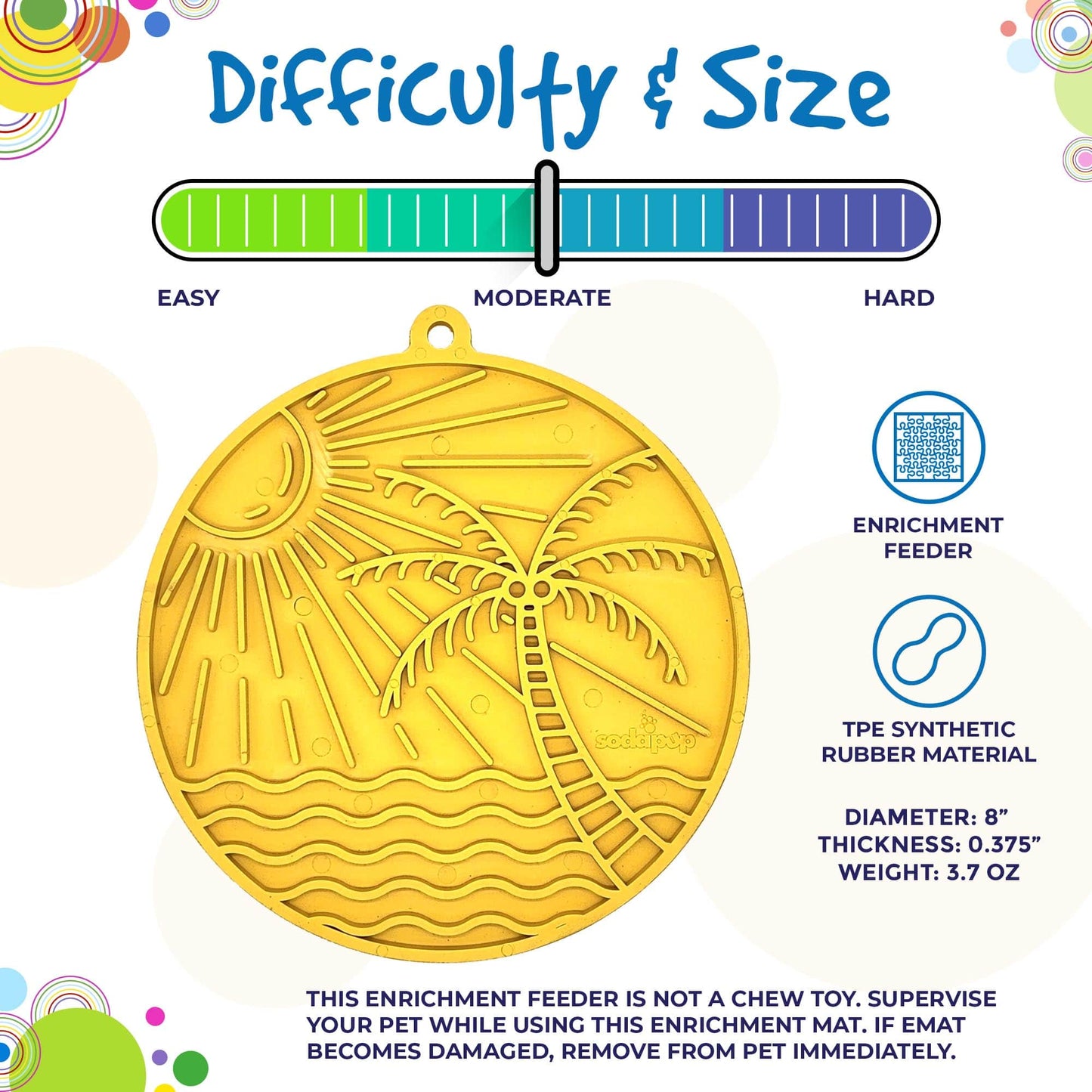 Tapis de léchage Sun n'Sea avec ventouses