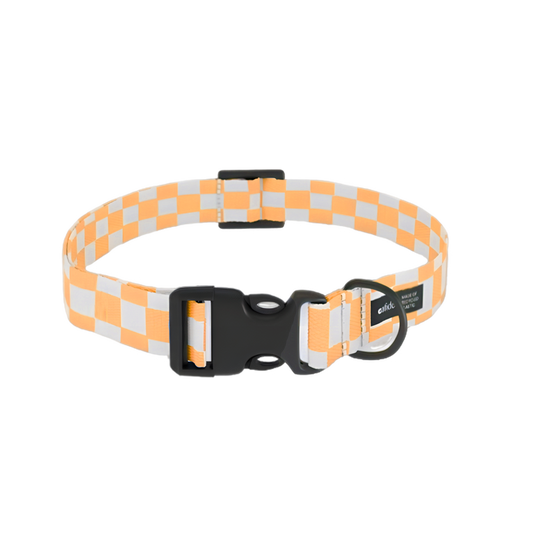 Collier carreaux orange