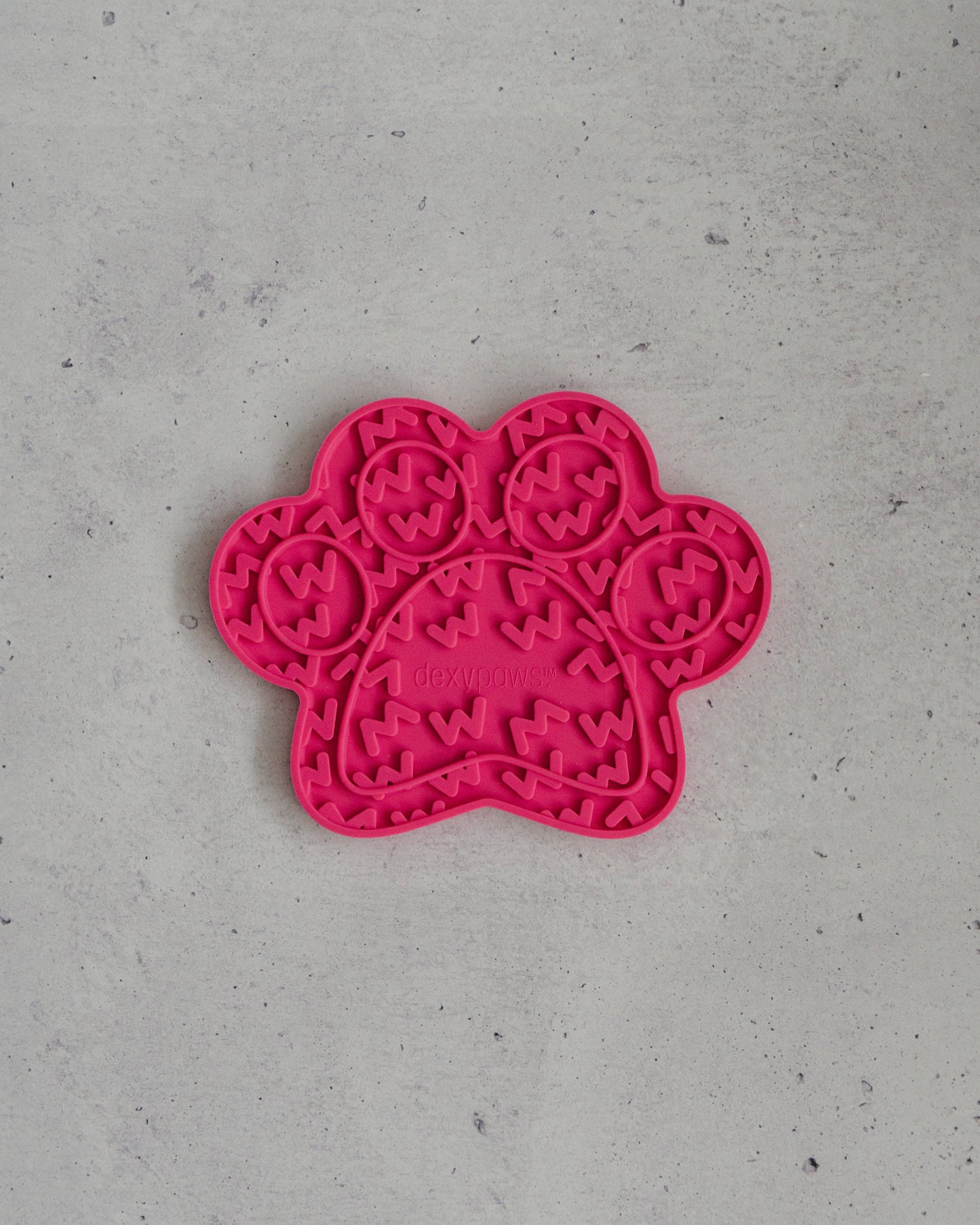 Tapis à lécher Hot Pink Paw Print Enrichment