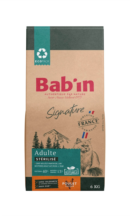 Babin Adulte stérilisé poulet Chat 6kg
