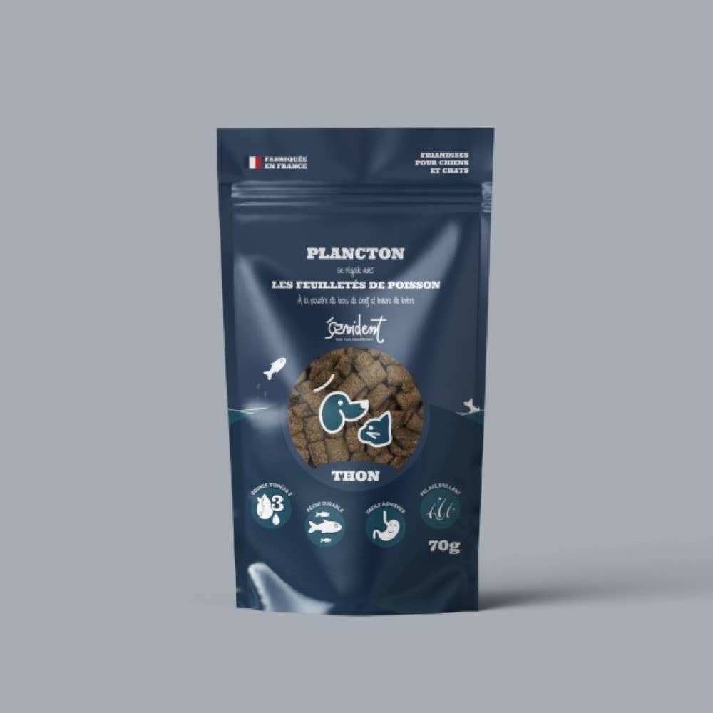 PLANCTON - Friandises feuilletées de la mer pour chiens et chats
