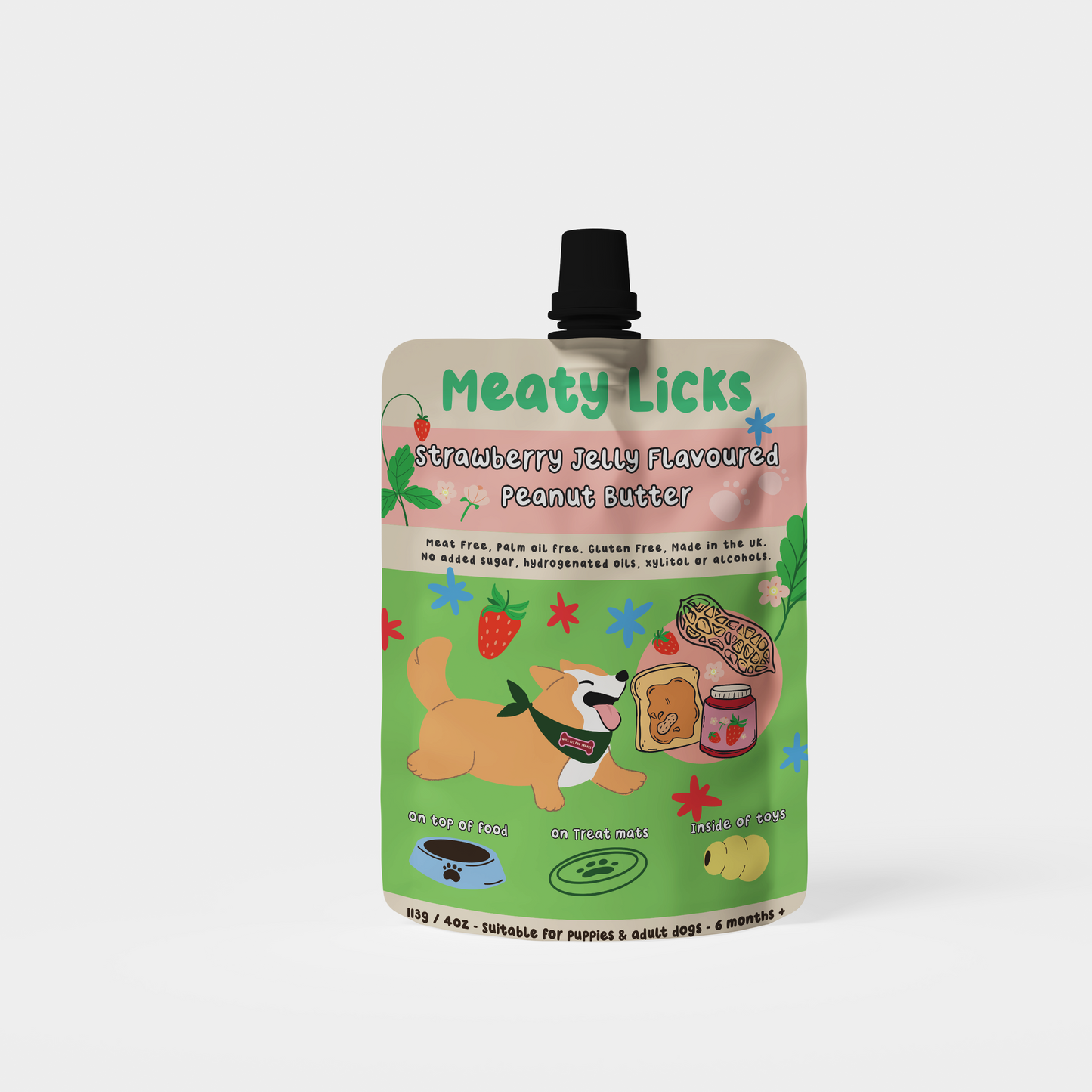 Friandise liquide à lécher - Beurre de cacahuète aromatisé 113g