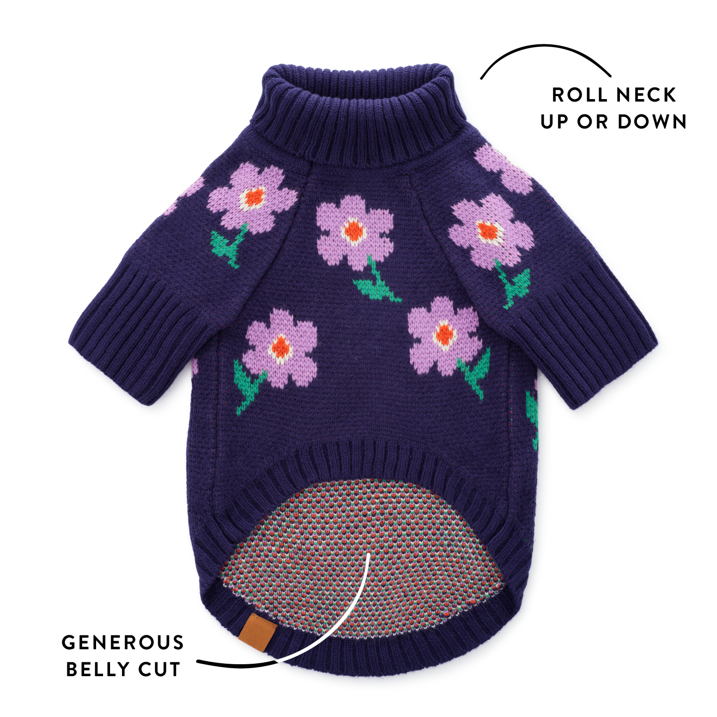 Pull pour chien "Purple Posies"
