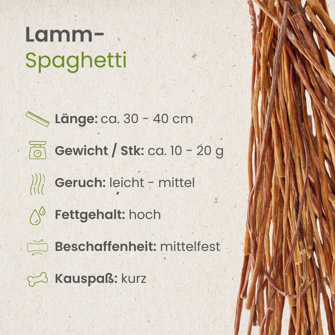 Spaghetti d'agneau naturel pour chiens