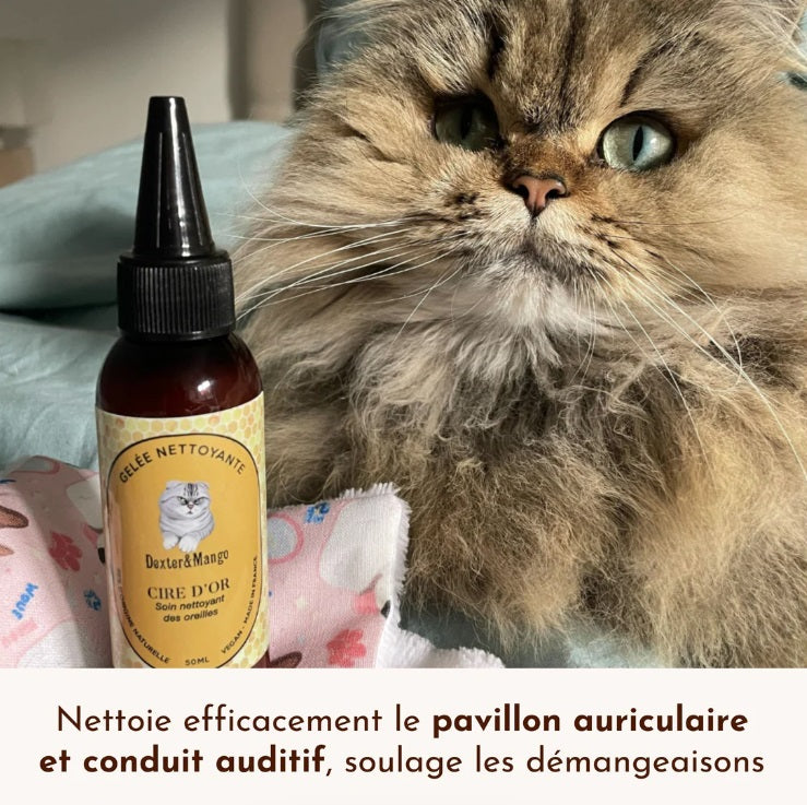 Gelée Nettoyante Oreilles pour Chat Cire d'Or 50 mL