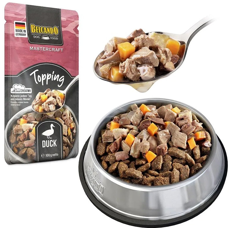 Topping avec Bouillon pour Chien - Canard et Patate Douce